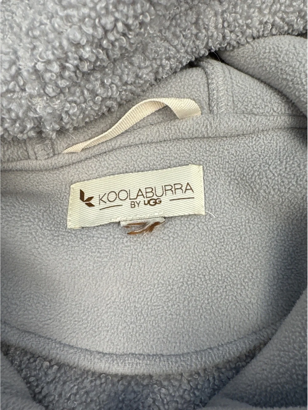 Koolaburra by UGG Women's Light Gray Fleece Zip-Up Hoodie Jacket